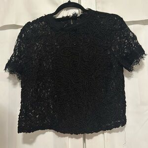 Black lace Zara crop top size M/L